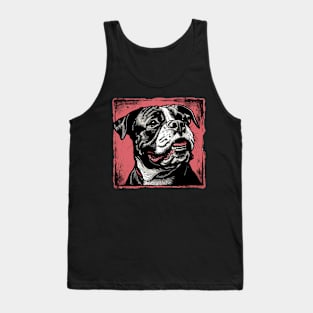 Retro Art American Bully Dog Lover Tank Top